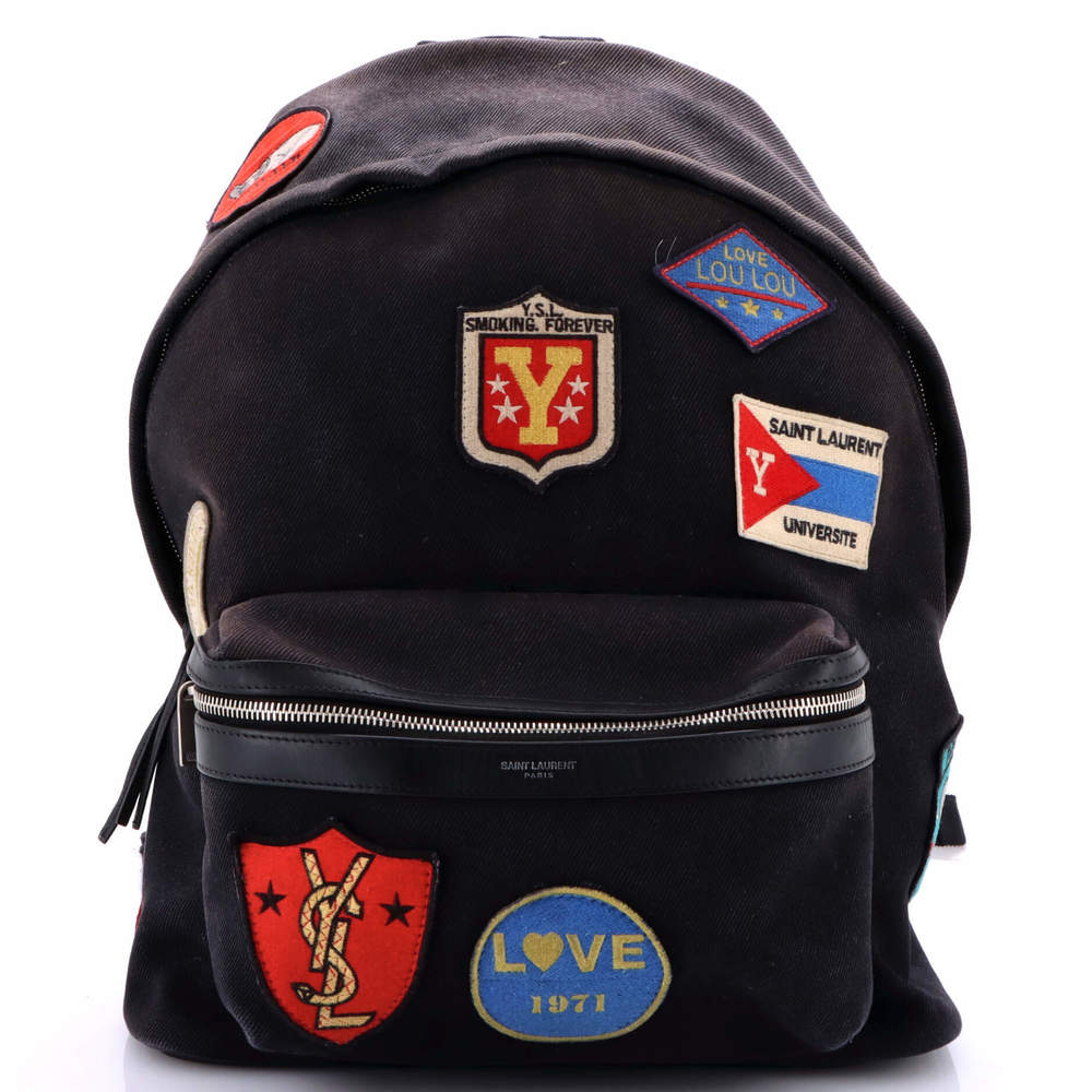 Saint Laurent Medium City Backpack Patch Embellis… - image 1